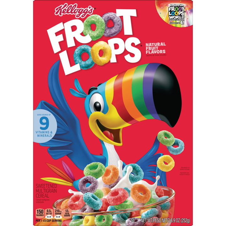 Kellogg's Froot Loops Cereal Original-8.9 oz.-18/Case