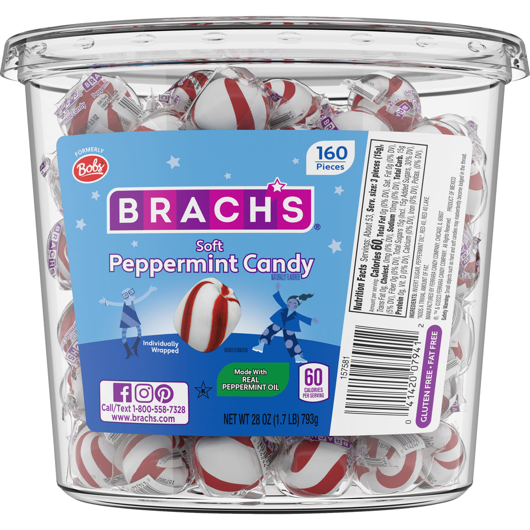 Brach's Soft Peppermint Candies-28 oz.-12/Case