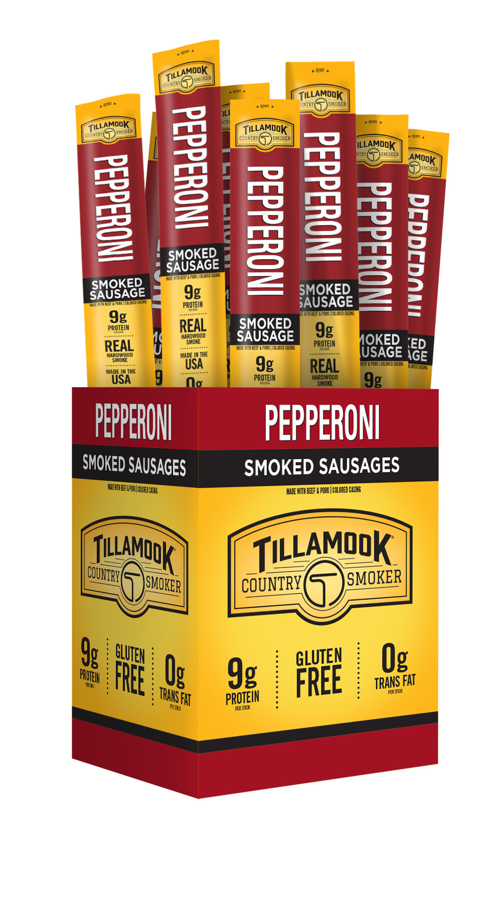 Tillamook Country Smoker Pepperoni Sticks-1 Count-24/Box-9/Case
