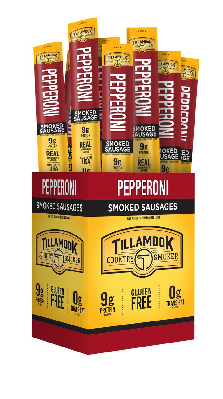Tillamook Country Smoker Pepperoni Sticks-1 Count-24/Box-9/Case