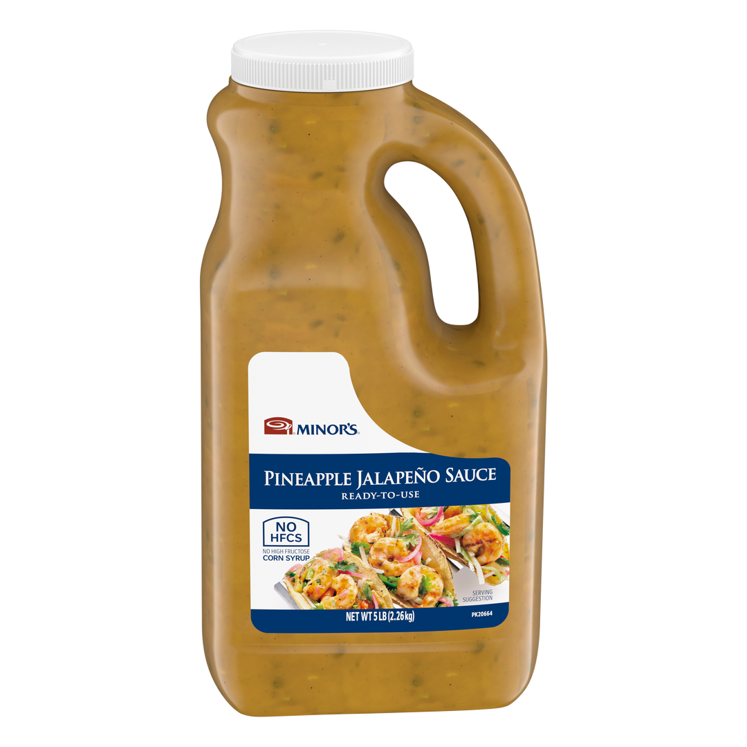 Minor's Ready To Use Pineapple Jalapeno Sauce-0.5 Gallon-4/Case