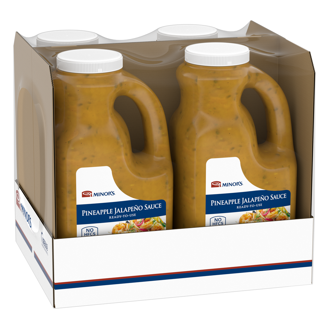 Minor's Ready To Use Pineapple Jalapeno Sauce-0.5 Gallon-4/Case