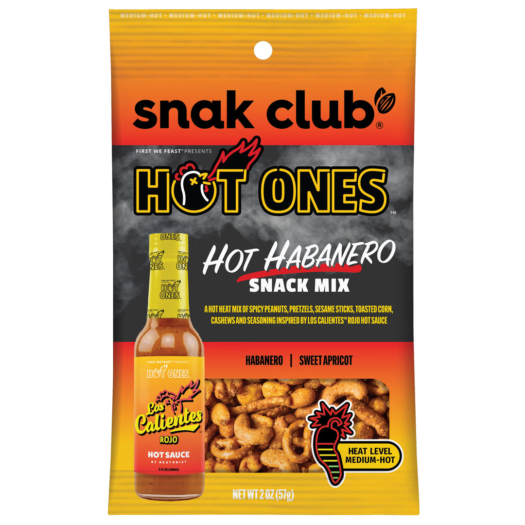 Snak Club Hot Ones Hot Habanero Snack Mix-2 oz.-12/Case