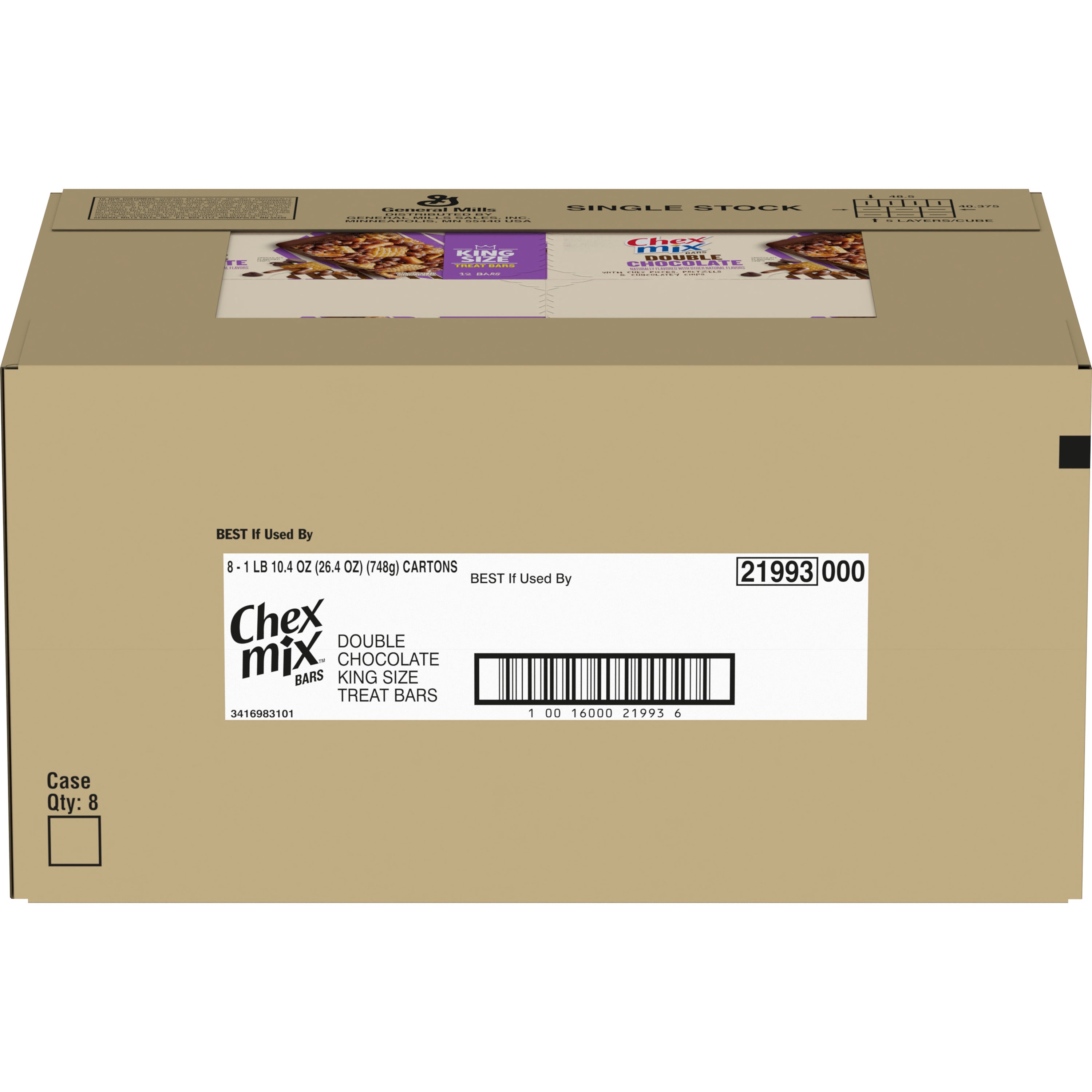 Chex Mix Double Chocolate King Size Bars-2.2 oz.-12/Box-8/Case MPN ...