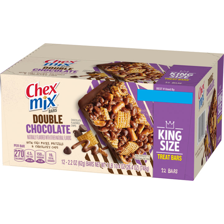 Chex Mix Double Chocolate King Size Bars-2.2 oz.-12/Box-8/Case