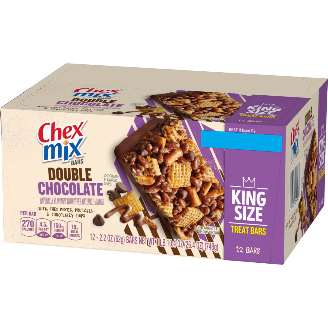 Chex Mix Double Chocolate King Size Bars-2.2 oz.-12/Box-8/Case