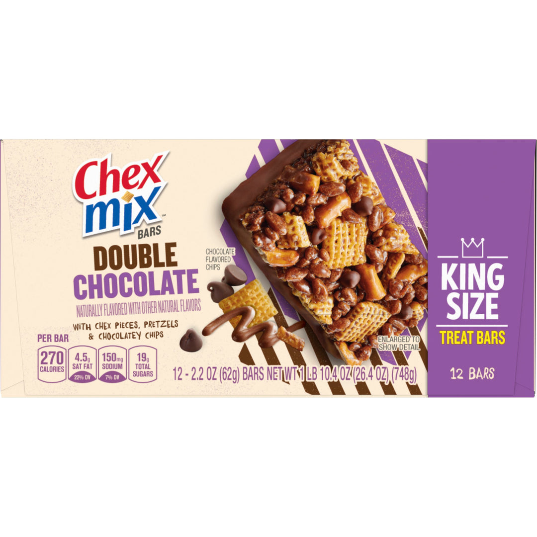 Chex Mix Double Chocolate King Size Bars-2.2 oz.-12/Box-8/Case