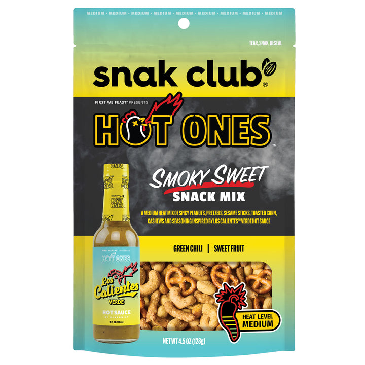 Snak Club Hot Ones Smoky Sweet Snack Mix-4.5 oz.-6/Case