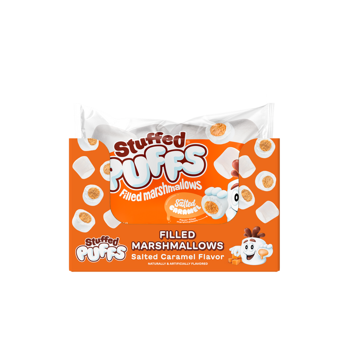Stuffed Puffs Vanilla Marshmallow With Caramel Center - Case-8.6 oz.-6/Case