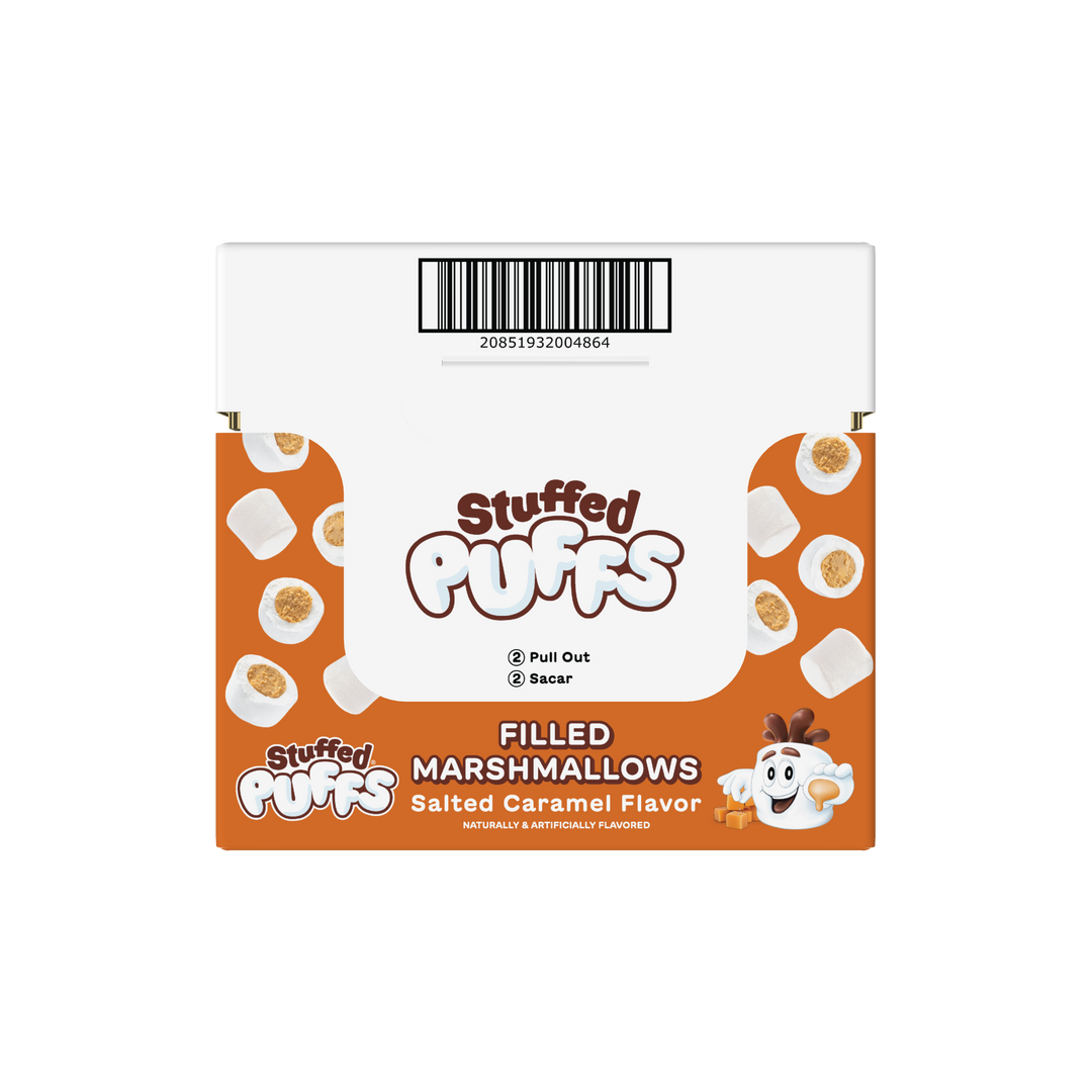 Stuffed Puffs Vanilla Marshmallow With Caramel Center - Case-8.6 oz.-6/Case