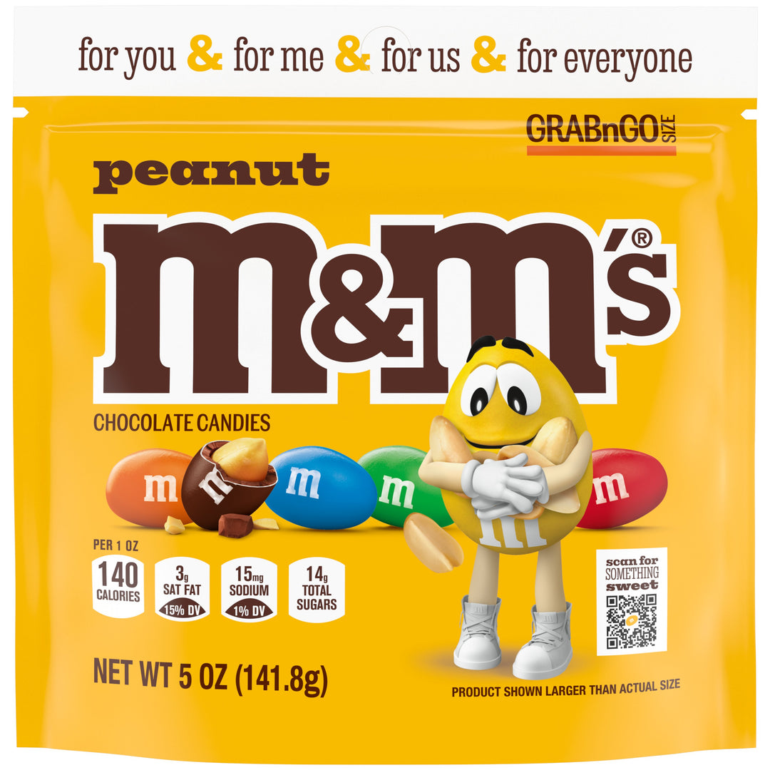 M&M's Peanut Stand Up Pouch-5.002 oz.-12/Case