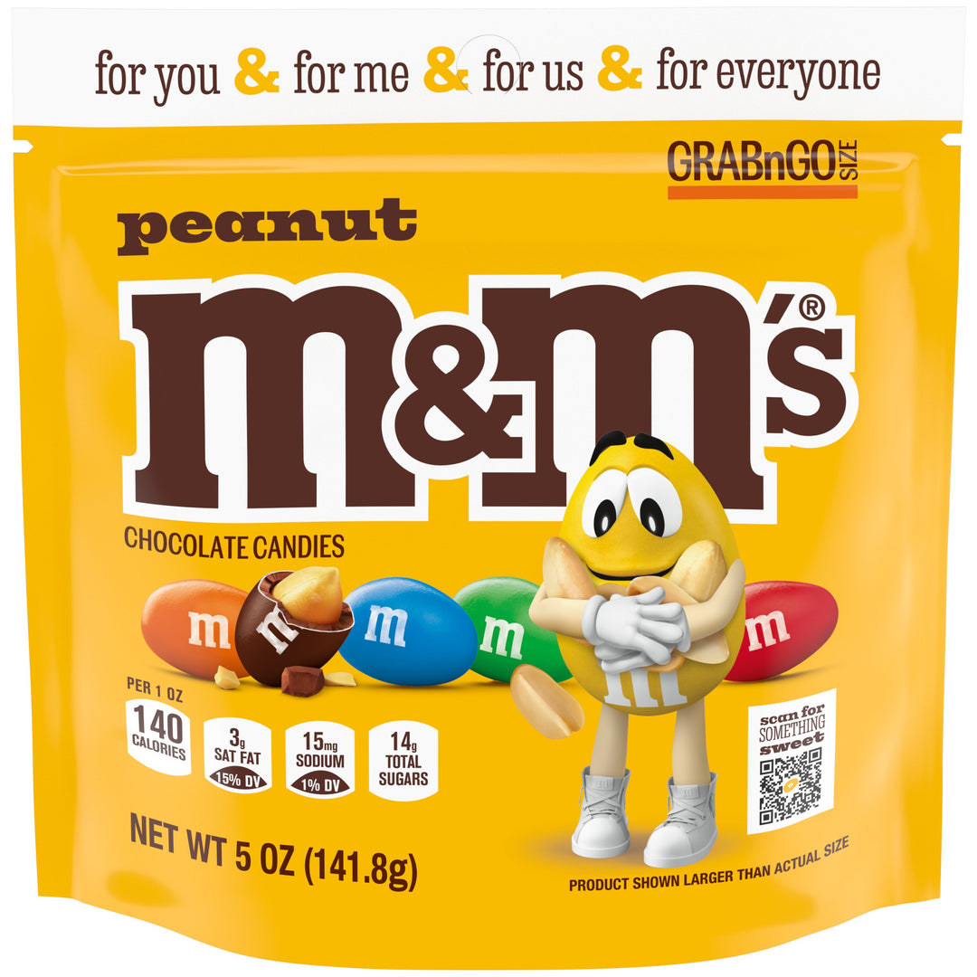 M&M's Peanut Stand Up Pouch-5.002 oz.-12/Case