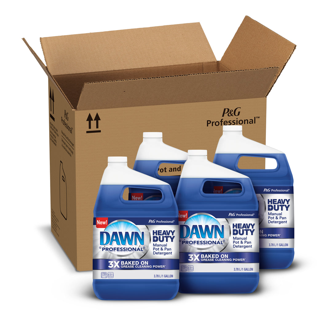 Dawn Professional Heavy Duty Manual Pot And Pan Dish Soap Detergent-1 Gallon-4/Case