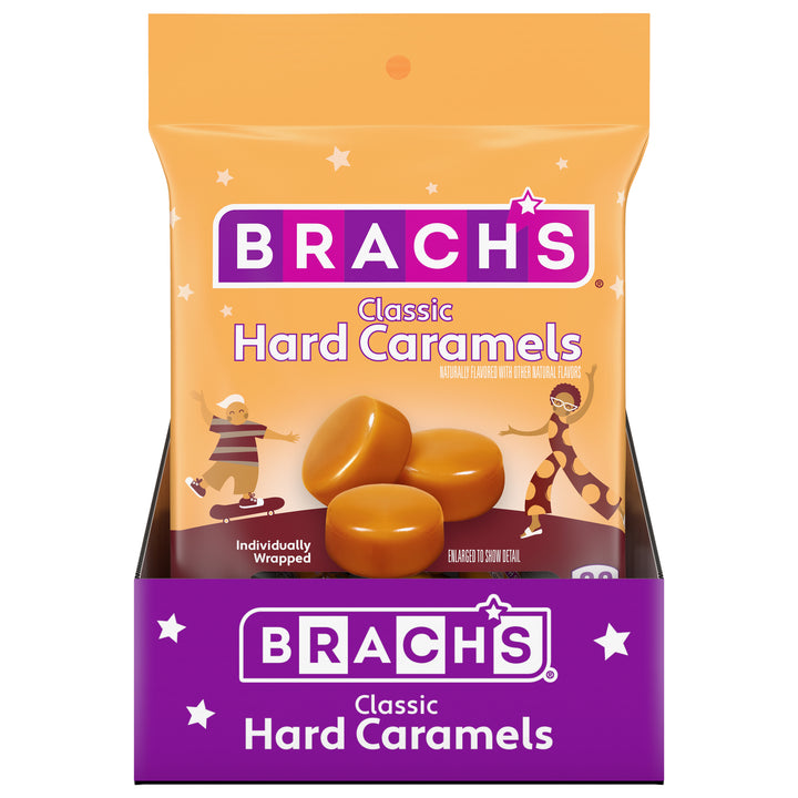 Brachs Caramel Nips Candies Peg-3.25 oz.-12/Case