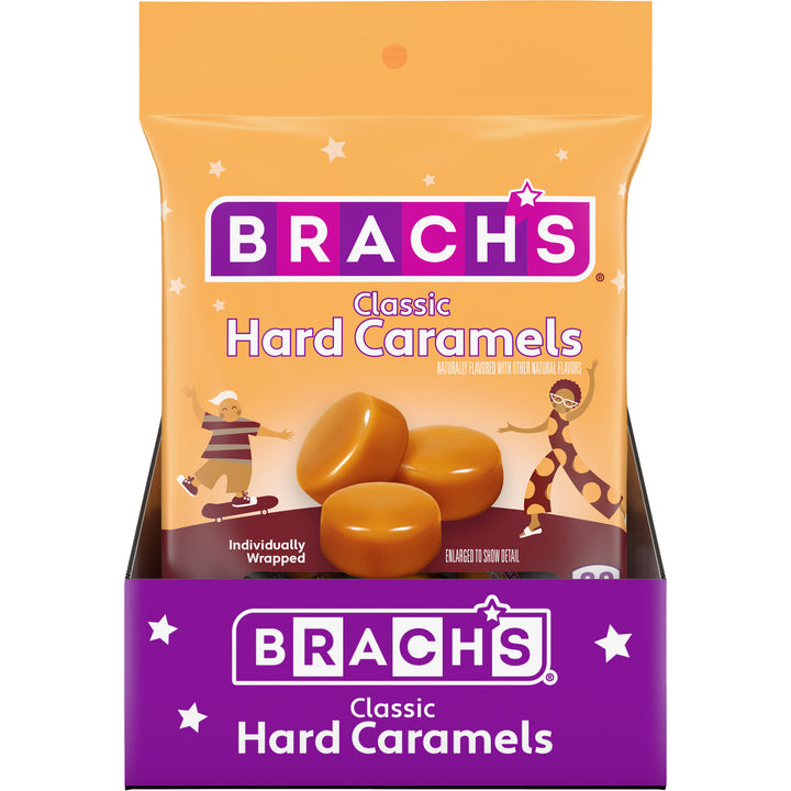 Brachs Caramel Nips Candies Peg-3.25 oz.-12/Case