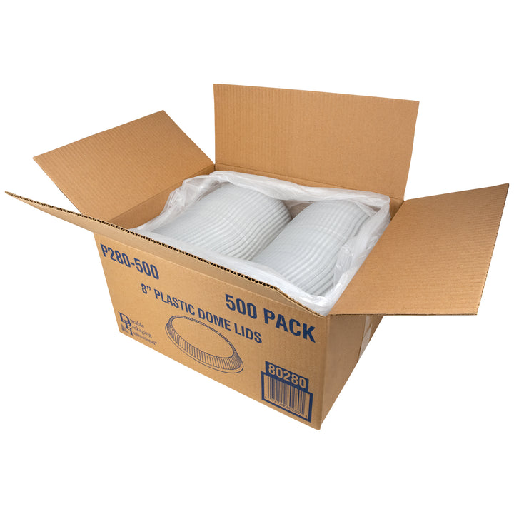 Durable Packaging 8 Inch Round Dome Lid-500 Each-1/Case
