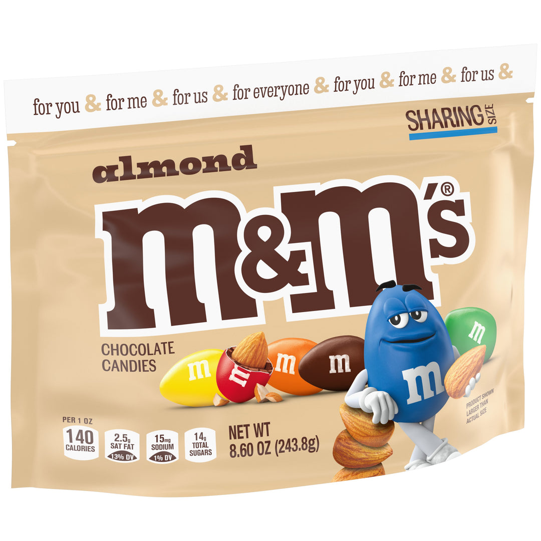 M&M's Almond Stand Up Pouch-8.6 oz.-8/Case