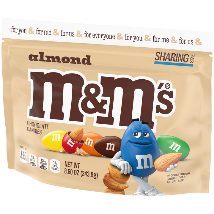 M&M's Almond Stand Up Pouch-8.6 oz.-8/Case