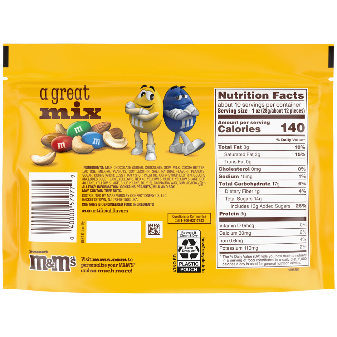 M&M's Peanut Stand Up Pouch-10.05 oz.-12/Case