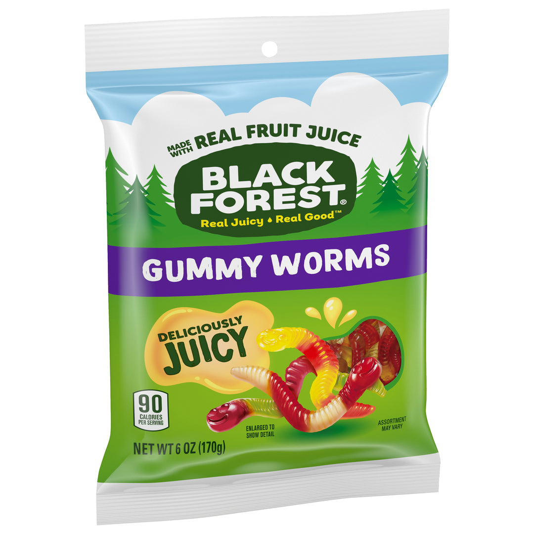 Black Forest Gummi Gummy Worms Candies Peg-6 oz.-8/Case