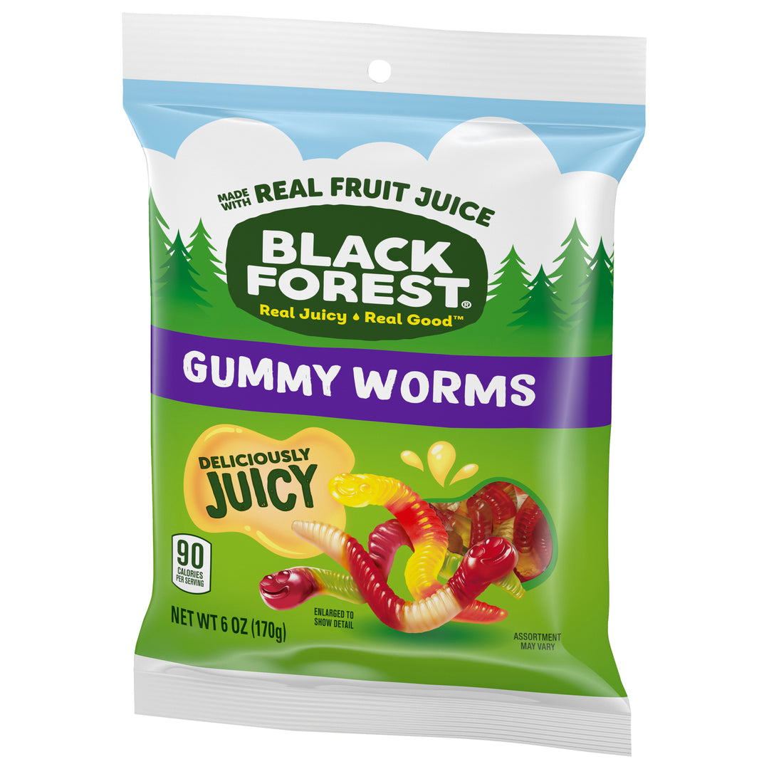 Black Forest Gummi Gummy Worms Candies Peg-6 oz.-8/Case