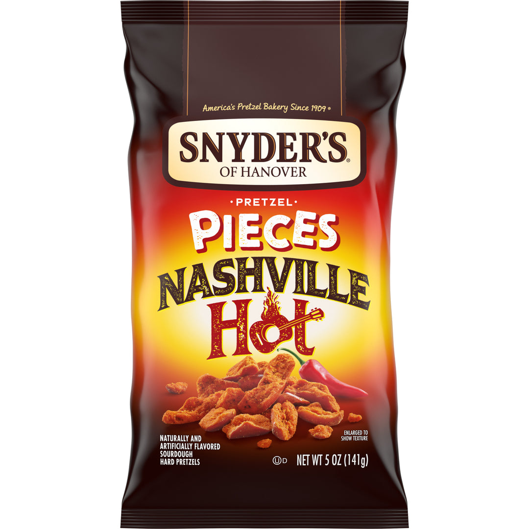 Snyder's Of Hanover Nashville Hot Pretzel Pieces-5 oz.-8/Case
