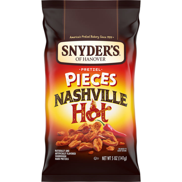 Snyder's Of Hanover Nashville Hot Pretzel Pieces-5 oz.-8/Case