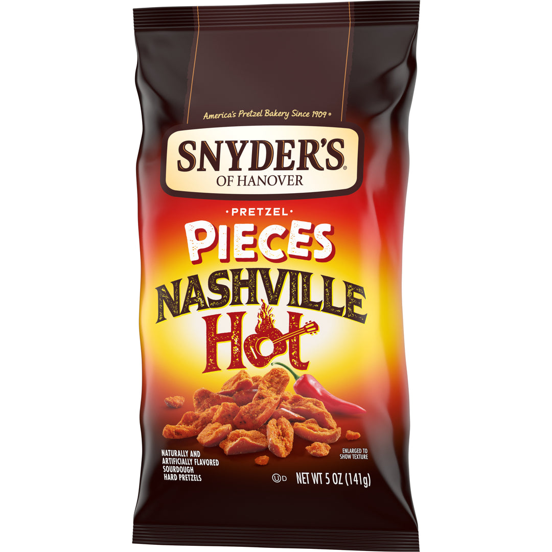 Snyder's Of Hanover Nashville Hot Pretzel Pieces-5 oz.-8/Case