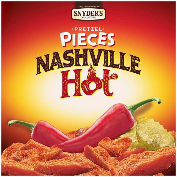 Snyder's Of Hanover Nashville Hot Pretzel Pieces-5 oz.-8/Case