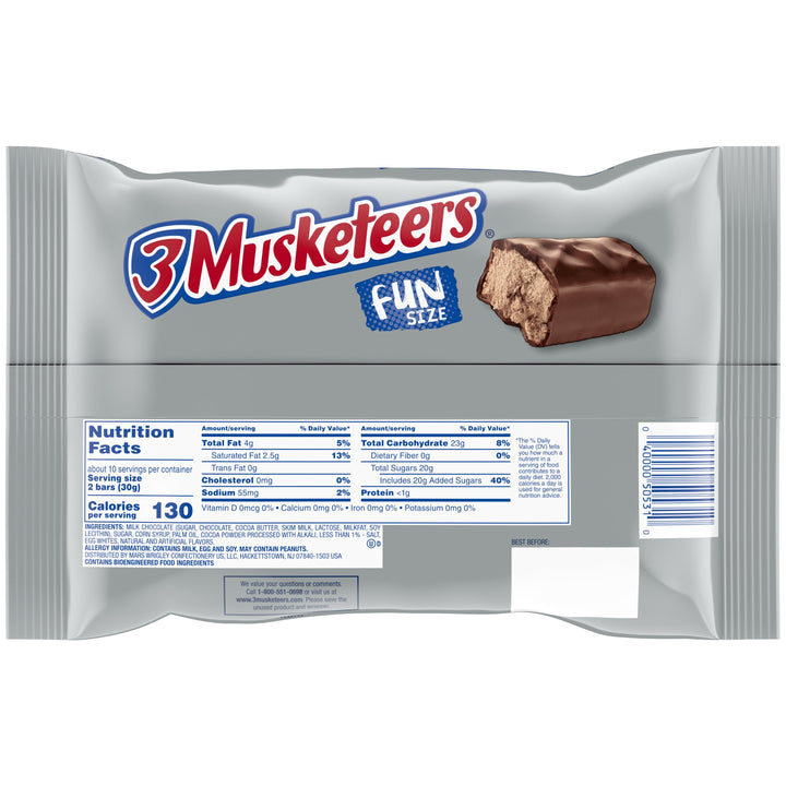 3 Musketeers Funsize Display Ready Case/Bag-16 Count-1/Case