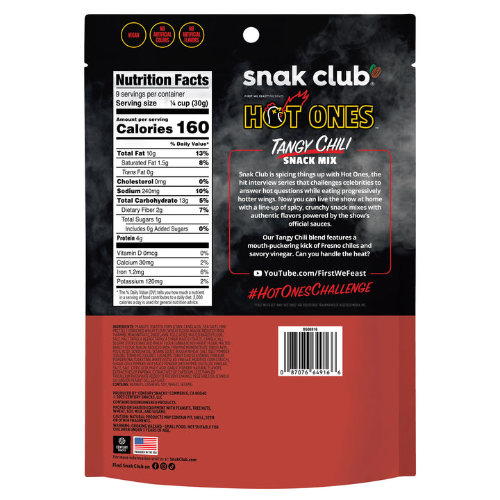 Snak Club Hot Ones Tangy Chili Snack Mix-10 oz.-6/Case