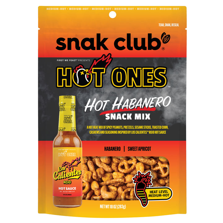 Snak Club Hot Ones Hot Habanero Snack Mix-10 oz.-6/Case