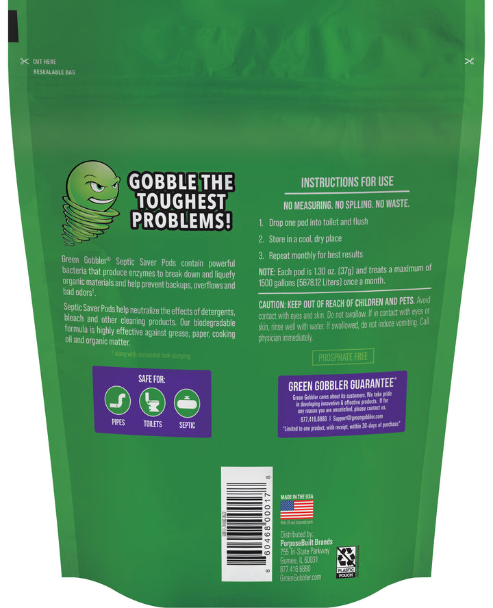 Green Gobbler Septic Saver-6 Count-6/Case