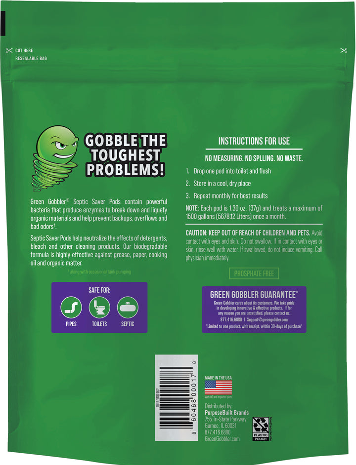Green Gobbler Septic Saver-6 Count-6/Case