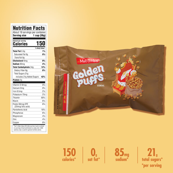 Malt O Meal Golden Puffs-25 oz.-6/Case