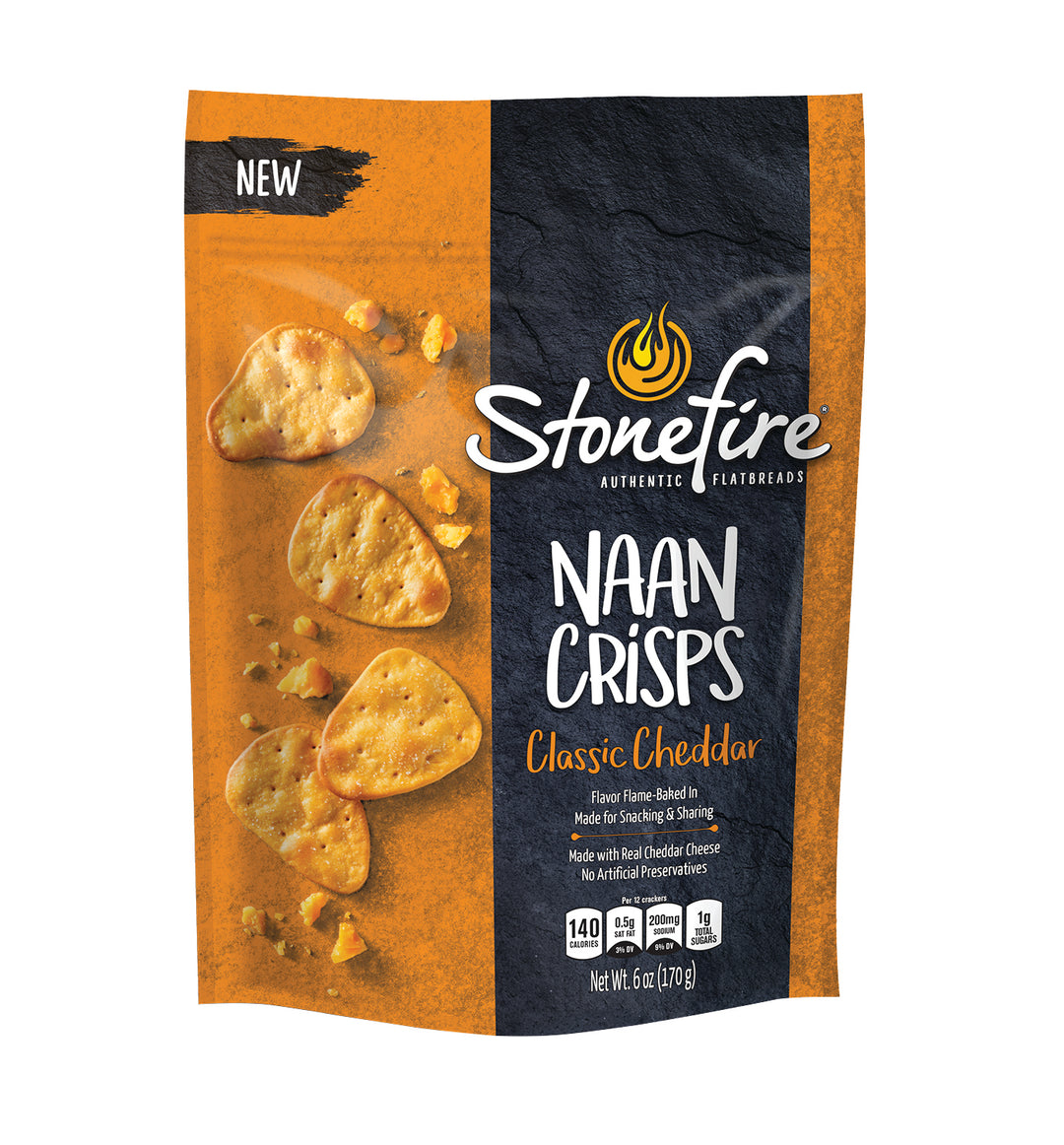 Stonefire Cheddar Crisps-6 oz.-12/Case