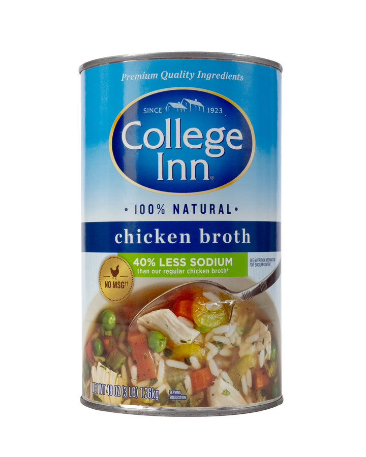 College Inn Low Sodium Chicken Broth-48 oz.-12/Case