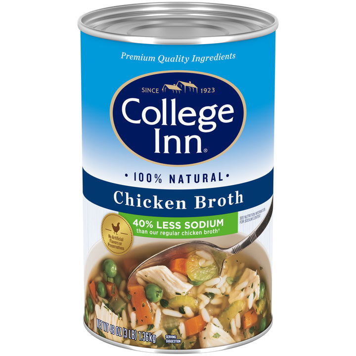 College Inn Low Sodium Chicken Broth-48 oz.-12/Case