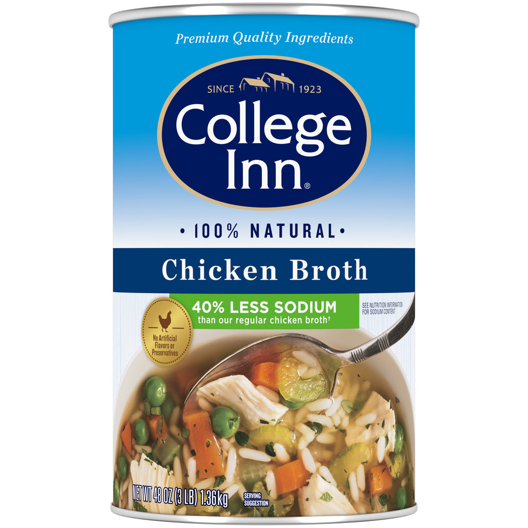 College Inn Low Sodium Chicken Broth-48 oz.-12/Case