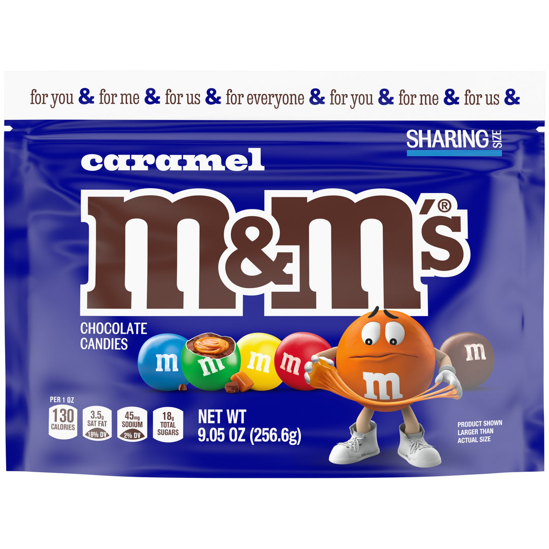 M&M's Caramel Stand Up Pouch-9.05 oz.-8/Case