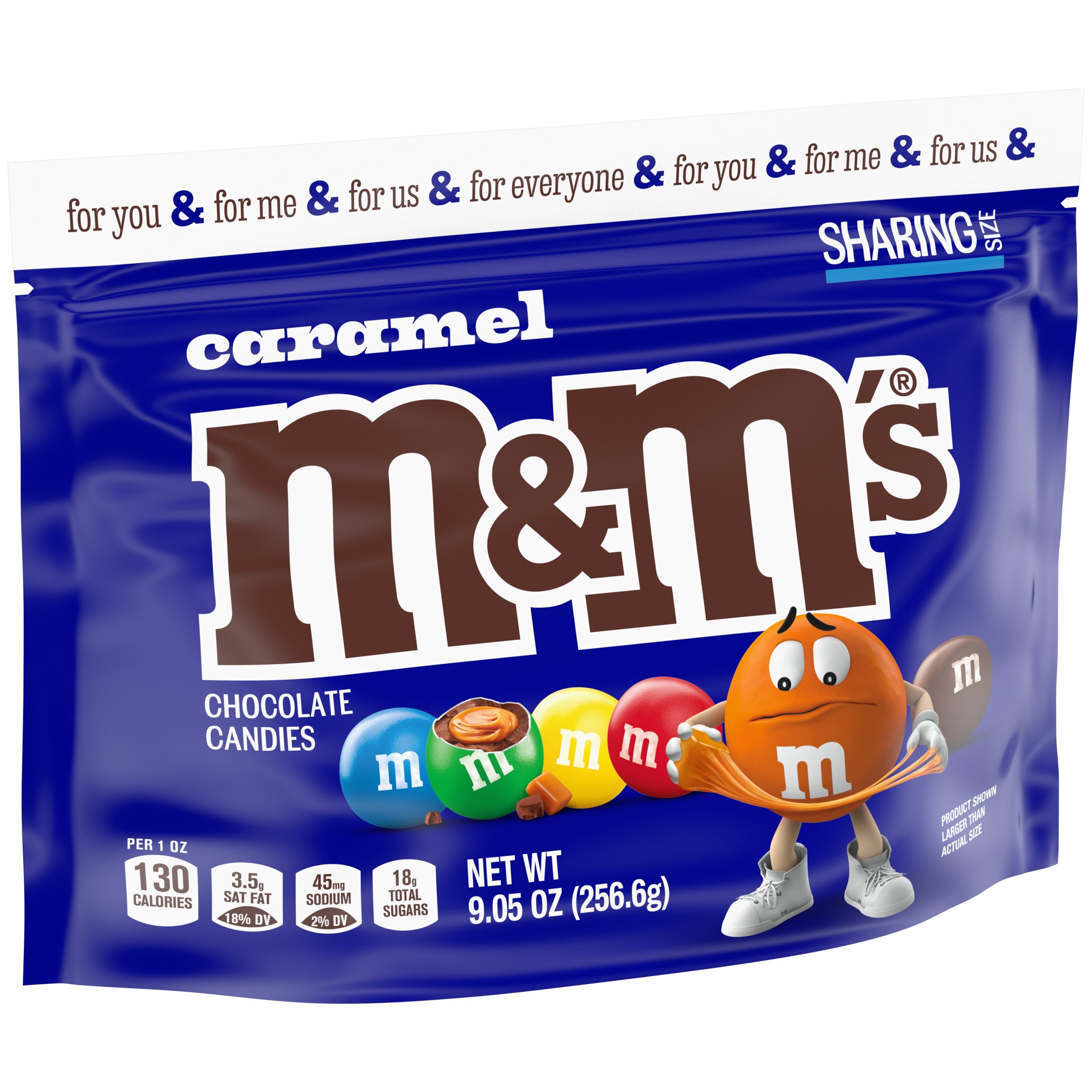 M&M's Caramel Stand Up Pouch-9.05 oz.-8/Case MPN# 431117 – Round