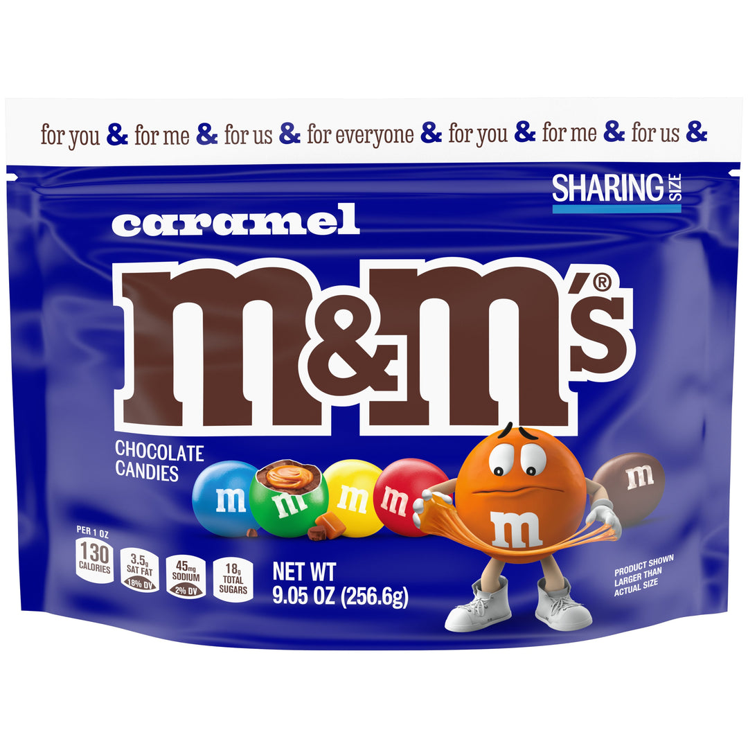 M&M's Caramel Stand Up Pouch-9.05 oz.-8/Case