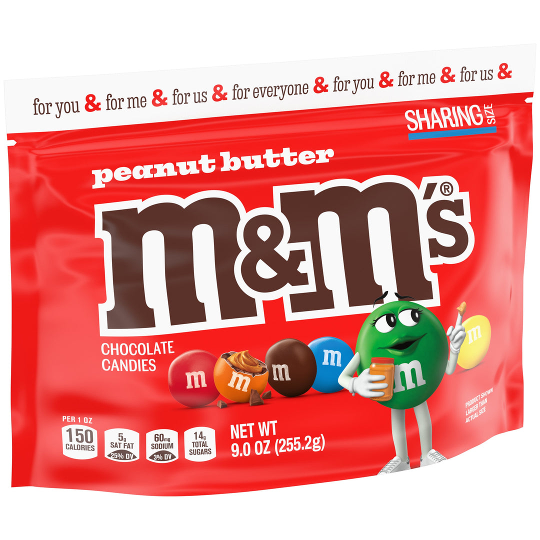 M&M's Peanut Butter Stand Up Pouch-9 oz.-8/Case