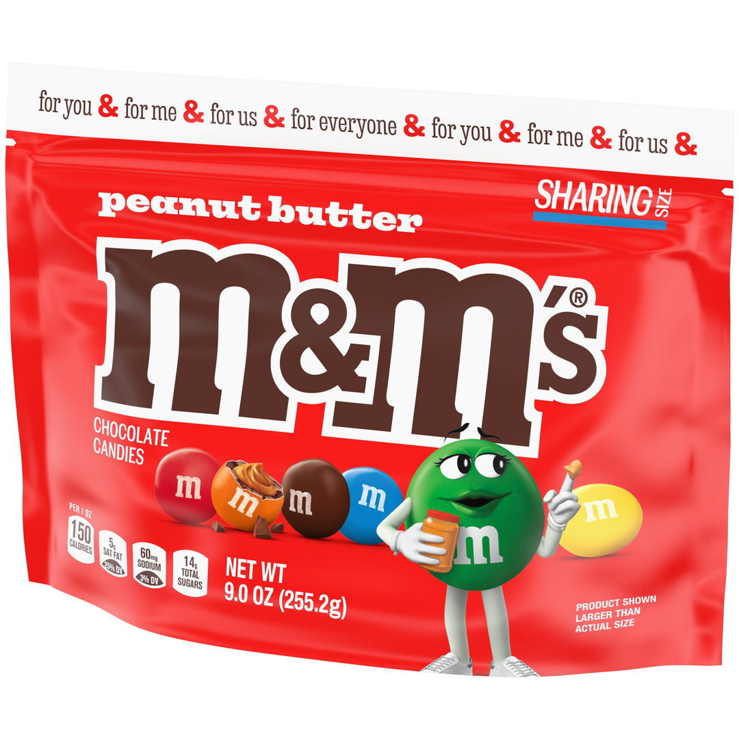 M&M's Peanut Butter Stand Up Pouch-9 oz.-8/Case