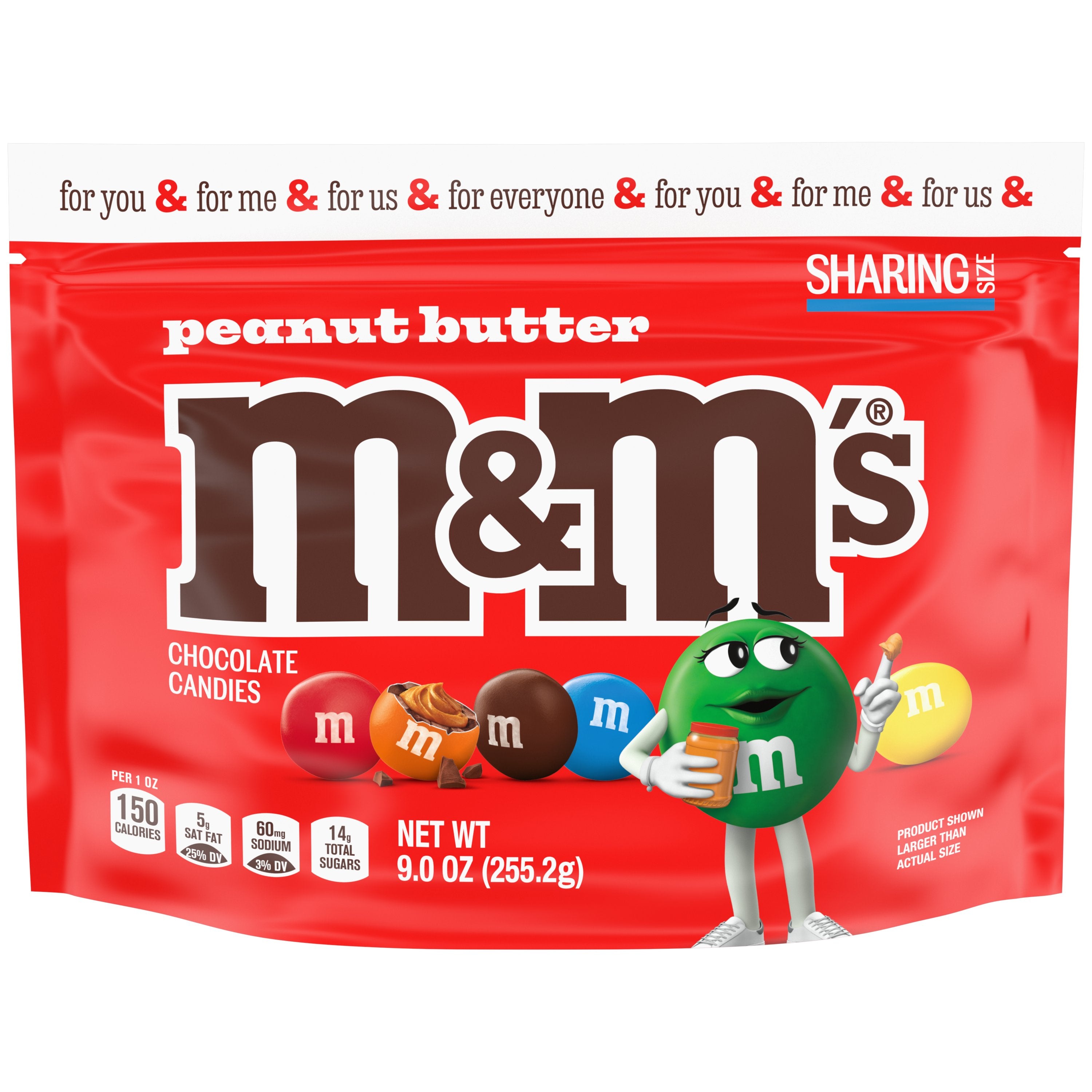 M&M's Peanut Butter Stand Up Pouch-9 oz.-8/Case MPN# 431123