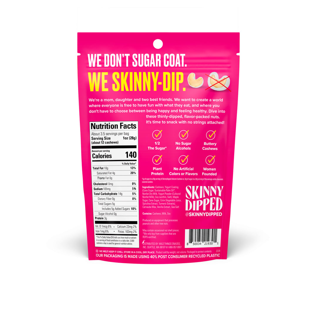 Skinny Dipped Unicorn Birthday Cake Cashews-3.5 oz.-10/Case