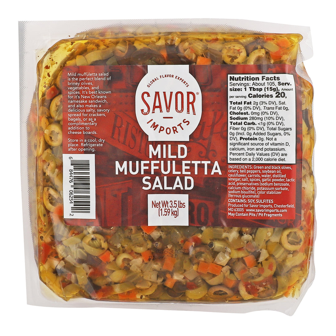 Savor Imports Mild Muffuletta Salad In Pouches-3.5 lbs.-7/Case