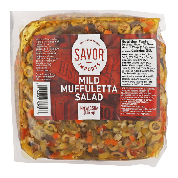 Savor Imports Mild Muffuletta Salad In Pouches-3.5 lbs.-7/Case