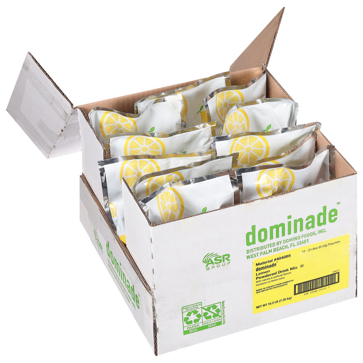 Domino Dominade Lemon Powdered Drink Mix Pouches-21.6 oz.-12/Case