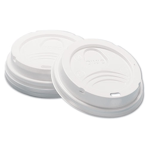 Dixie Sip-through Dome Lids White Fits 10 oz. Hot Cups 100/pack 10/Case